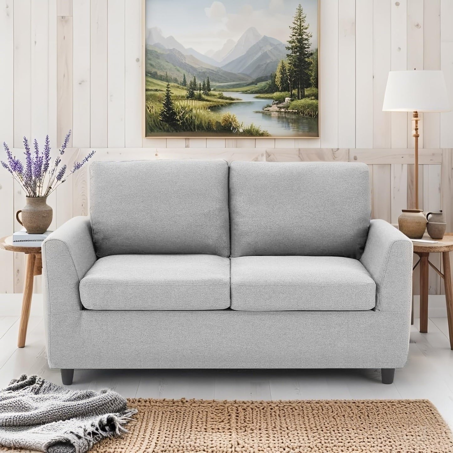 YODOLLA 2 Seater Sofa with Removable Sofa Covers, Morden Love Seat Comfy Couch