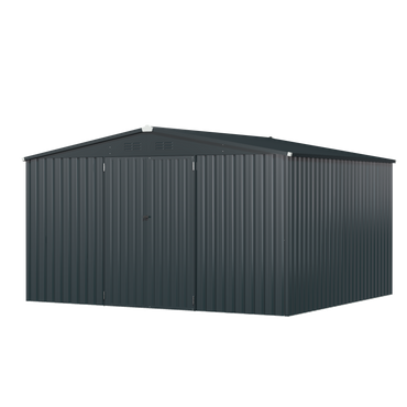 YODOLLA Shed 12' x 10' Outdoor Storage Shed, Dark Grey
