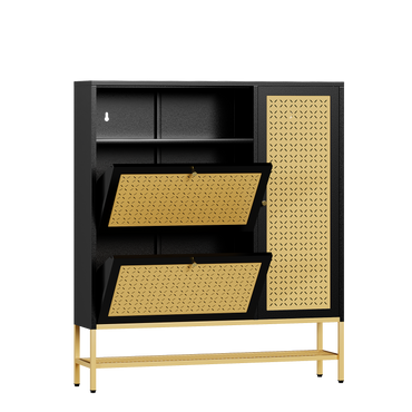 YODOLLA Shoe Storage Cabinet with 2 Flip Drawers Hidden Shoe Organizer