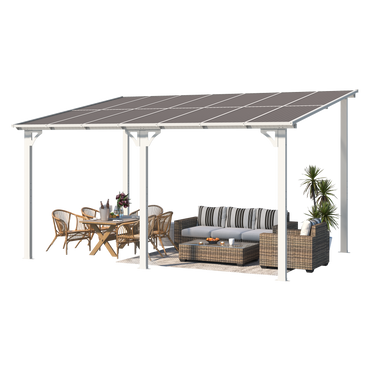 YODOLLA 10x14 Wall Mounted White Gazebo