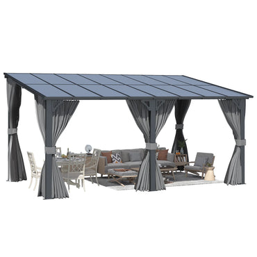 YODOLLA 16' x 10' Gazebo Outdoor Pergola for Patio with Curtains and Netting