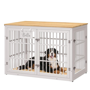 YODOLLA 46'' Dog Crate Furniture for XX-Large Dogs, White