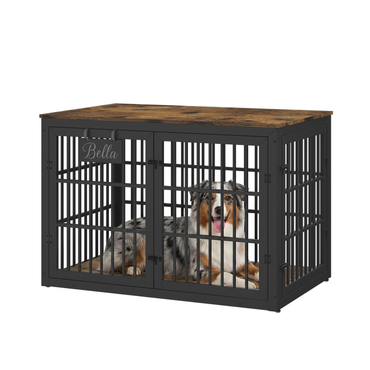 YODOLLA 42‘’ Dog Crate Furniture for X-Large Breed, Rustic Brown