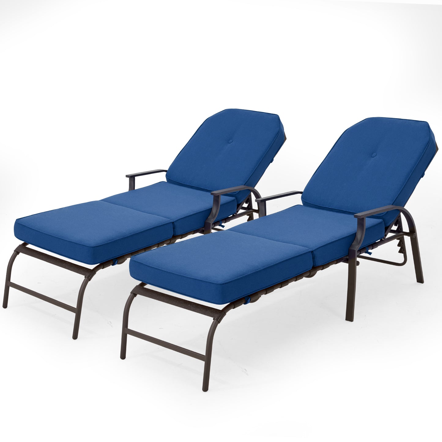 YODOLLA Adjustable Outdoor Chaise Lounge, Blue