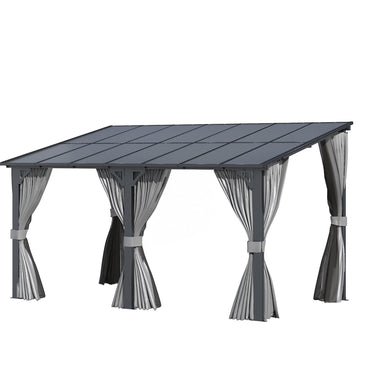 YODOLLA 14' x 8' Gazebo Outdoor Pergola with Curtains and Netting