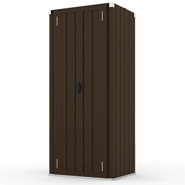 YODOLLA Vertical Garden Storage Shed, Brown