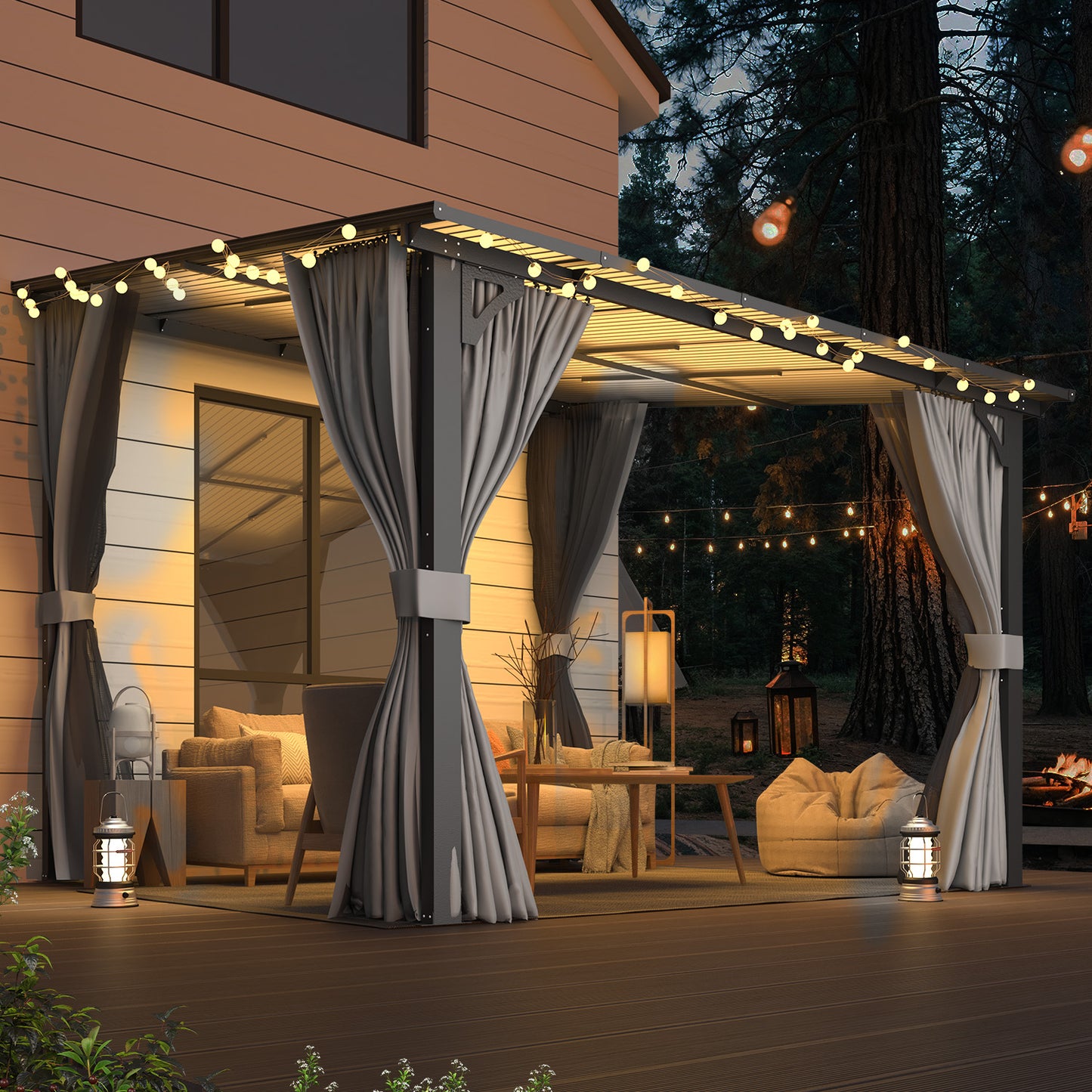 YODOLLA 10x10 Gazebo with Netting