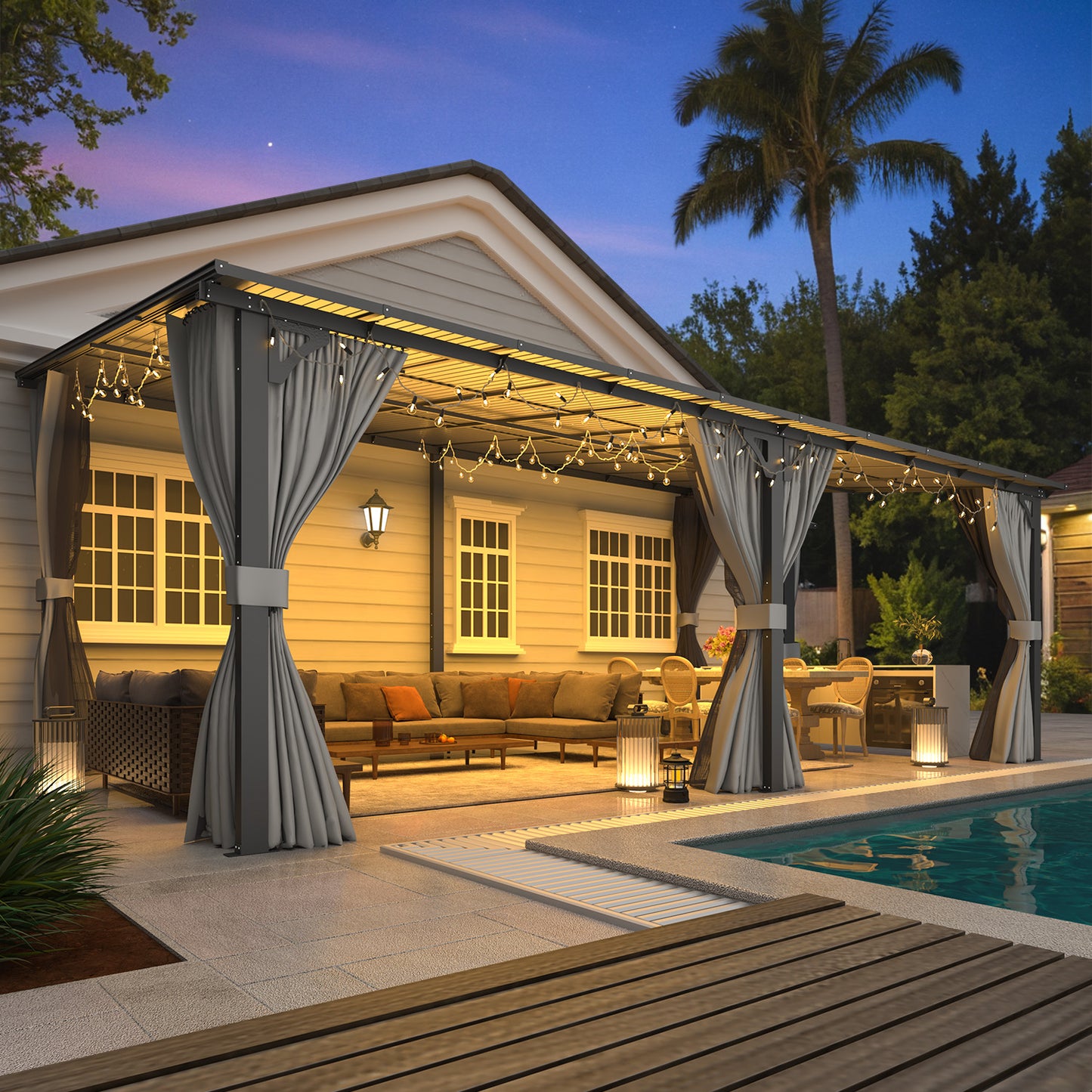 YODOLLA 20x12 Metal Gazebo