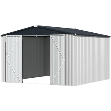 YODOLLA Shed 12' x 10' Storage Shed, White
