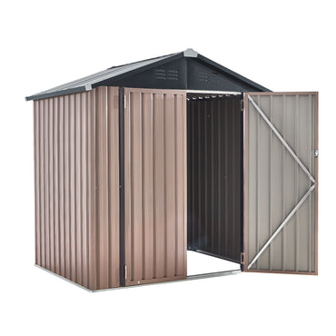 YODOLLA Shed 8' x 6' Metal Storage Shed for Ourdoor, Grey