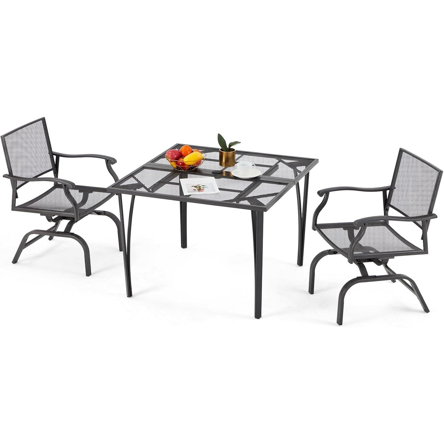 YODOLLA Outdoor Metal Rocker Chair Set of 2