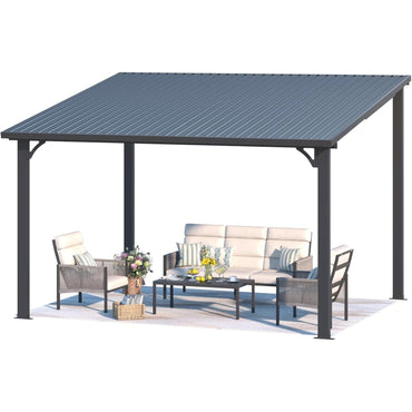 YODOLLA 12' x 10' Outdoor Hardtop Pergola Gazebo for Patio