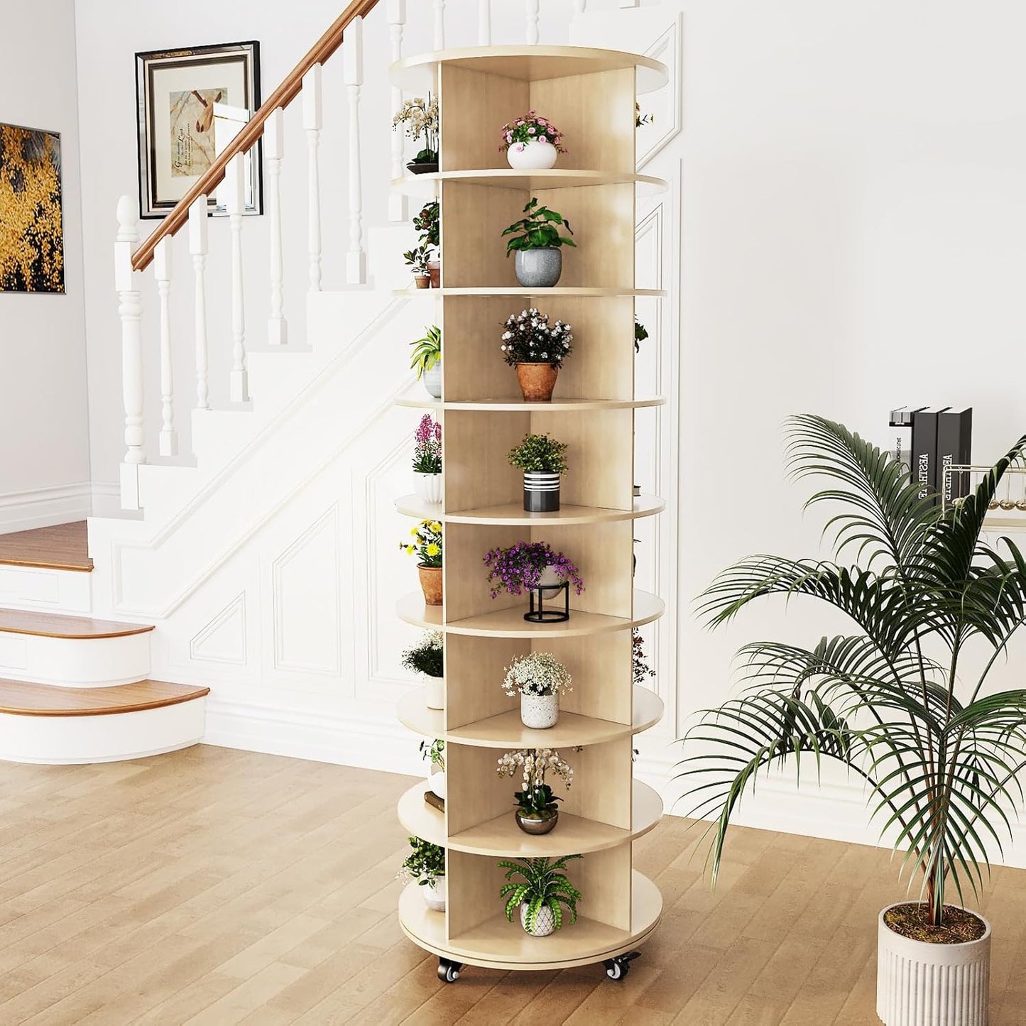 YODOLLA 8 Tier Rotating Shoe Rack, Shoe Tower Organizer