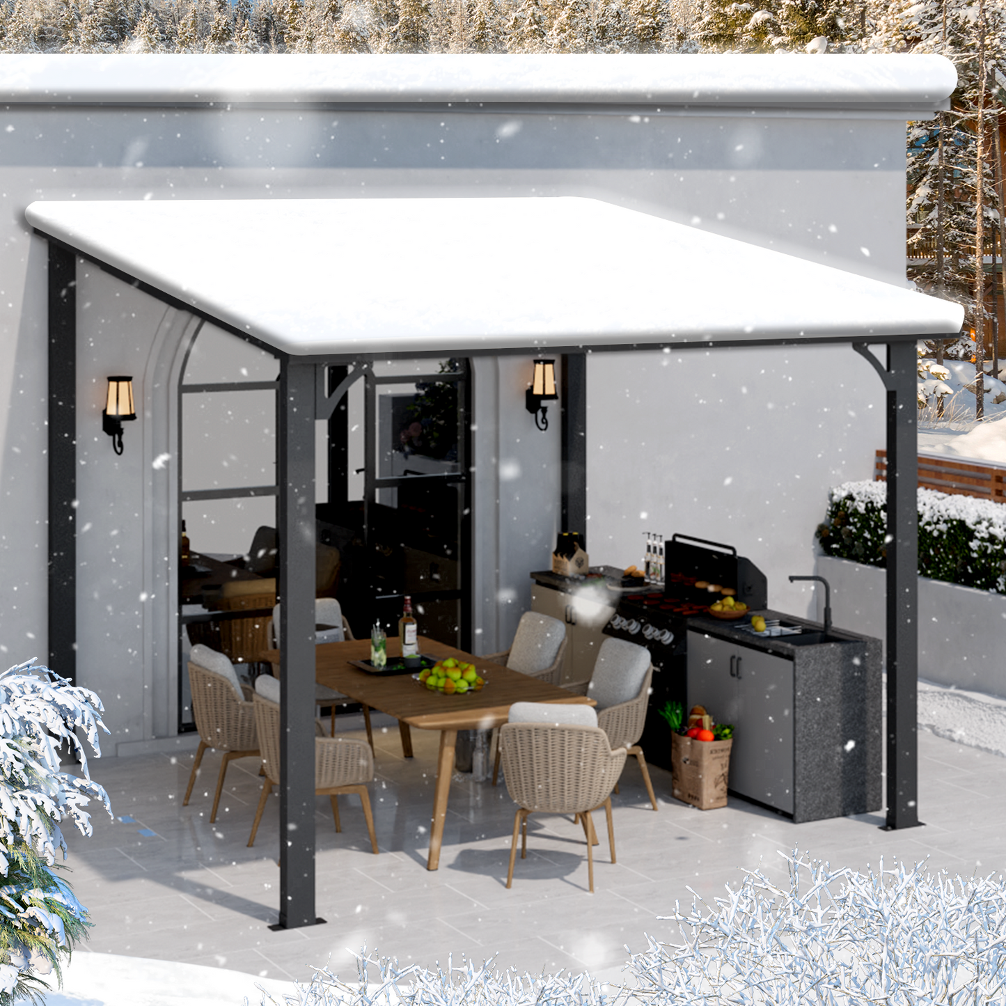 YODOLLA 10x10 Metal Pergola Gazebo