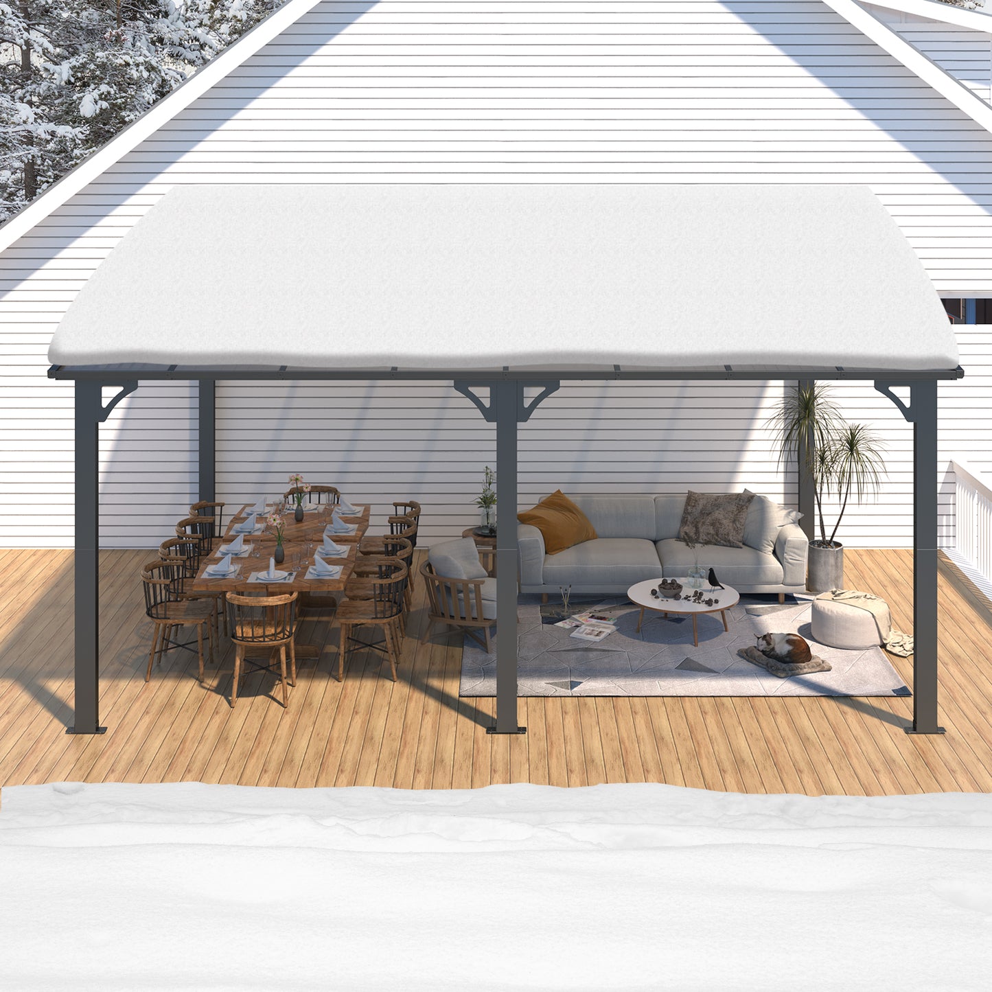 YODOLLA durable hardtop gazebo.