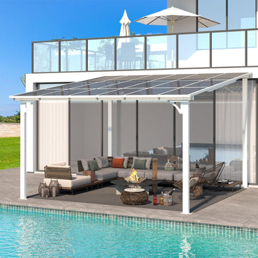 YODOLLA 12x12 Large Outdoor Wall Mounted Gazebo