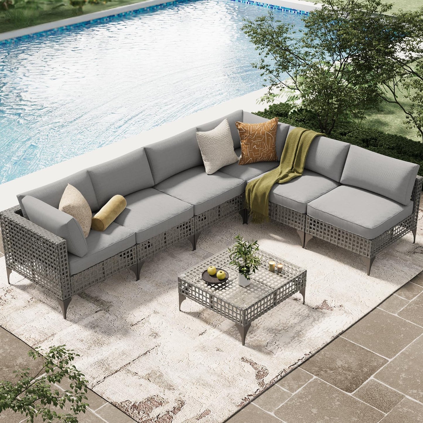 YODOLLA weather-resistant modern patio set