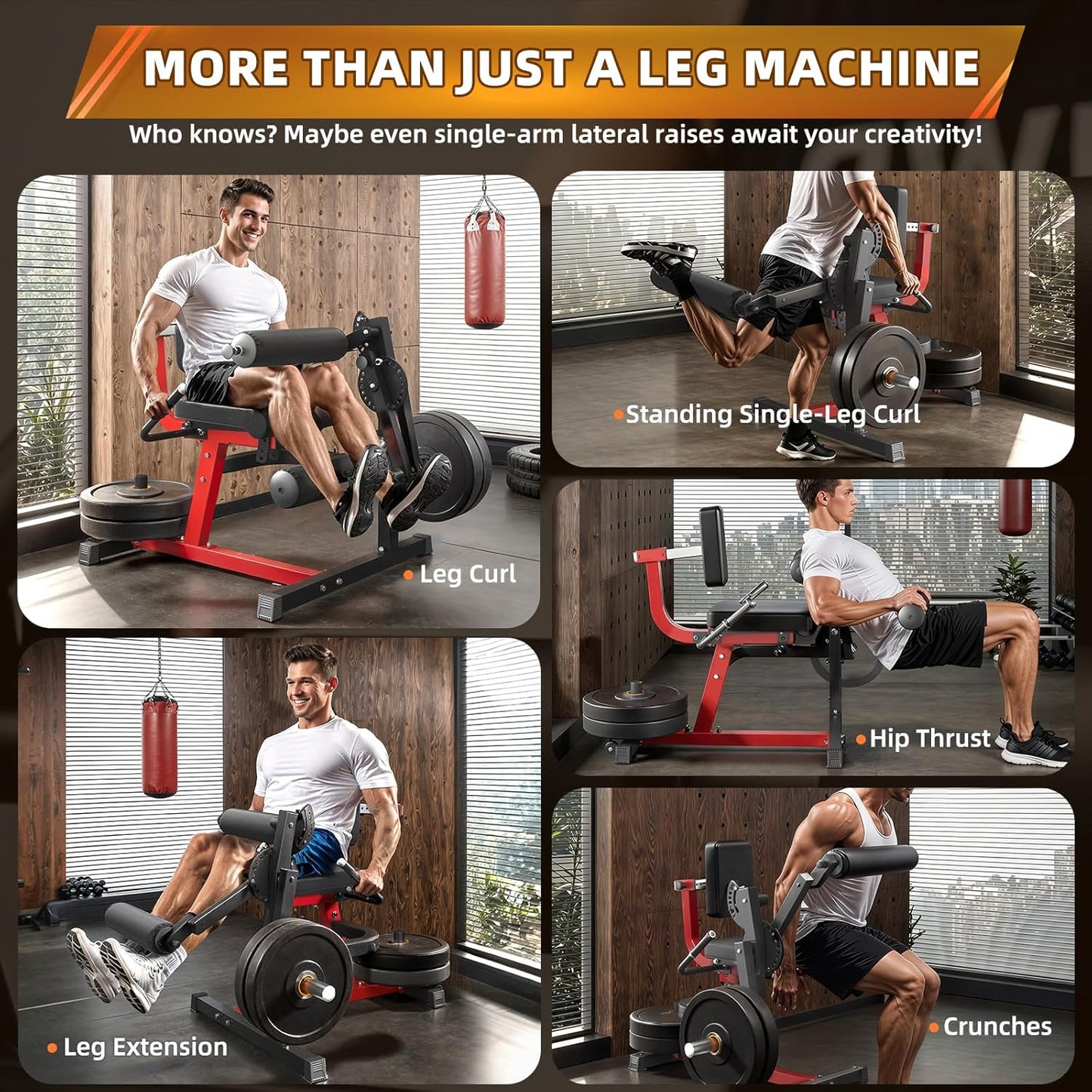 YODOLLA Leg Extension and Curl Lower Body Workout Machine
