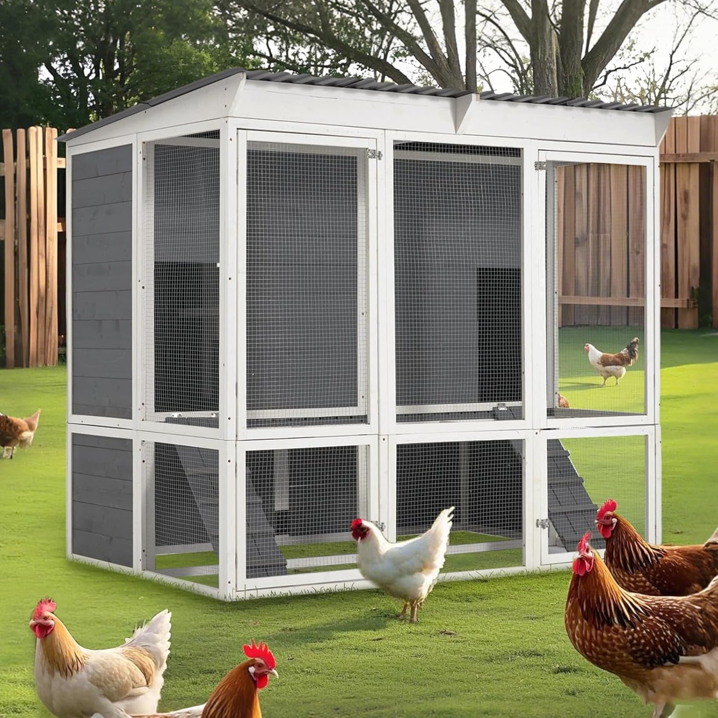 YODOLLA 67'' Extra Large Wood Chicken Coop with Run