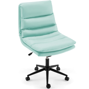 YODOLLA Office Chairs Swivel Desk Chair, PU Leather Light Green