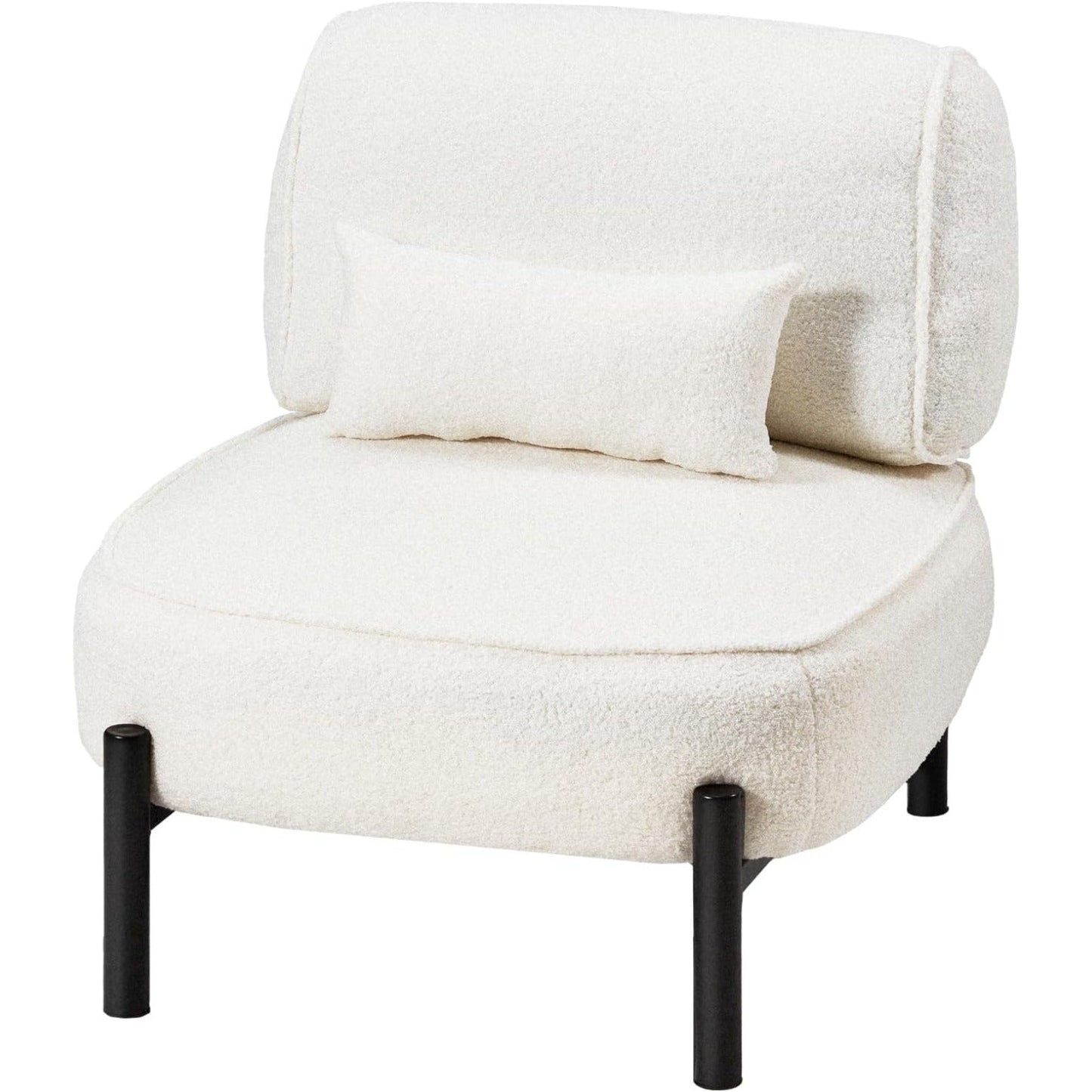 YODOLLA Mid Century Modern Accent Chair, Extra Large Teddy Upholstered Lounge Chair with Pillow