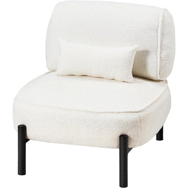 YODOLLA Mid Century Modern Accent Chair, Extra Large Teddy Upholstered Lounge Chair with Pillow
