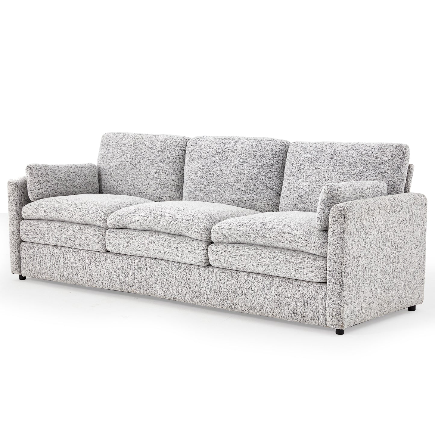YODOLLA 89" Chenille Sofa, 3-Seater, 2 Removable Pillows, Gray