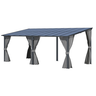 YODOLLA 20' x 10' Outdoo Gazebo for Patio with Curtains and Netting