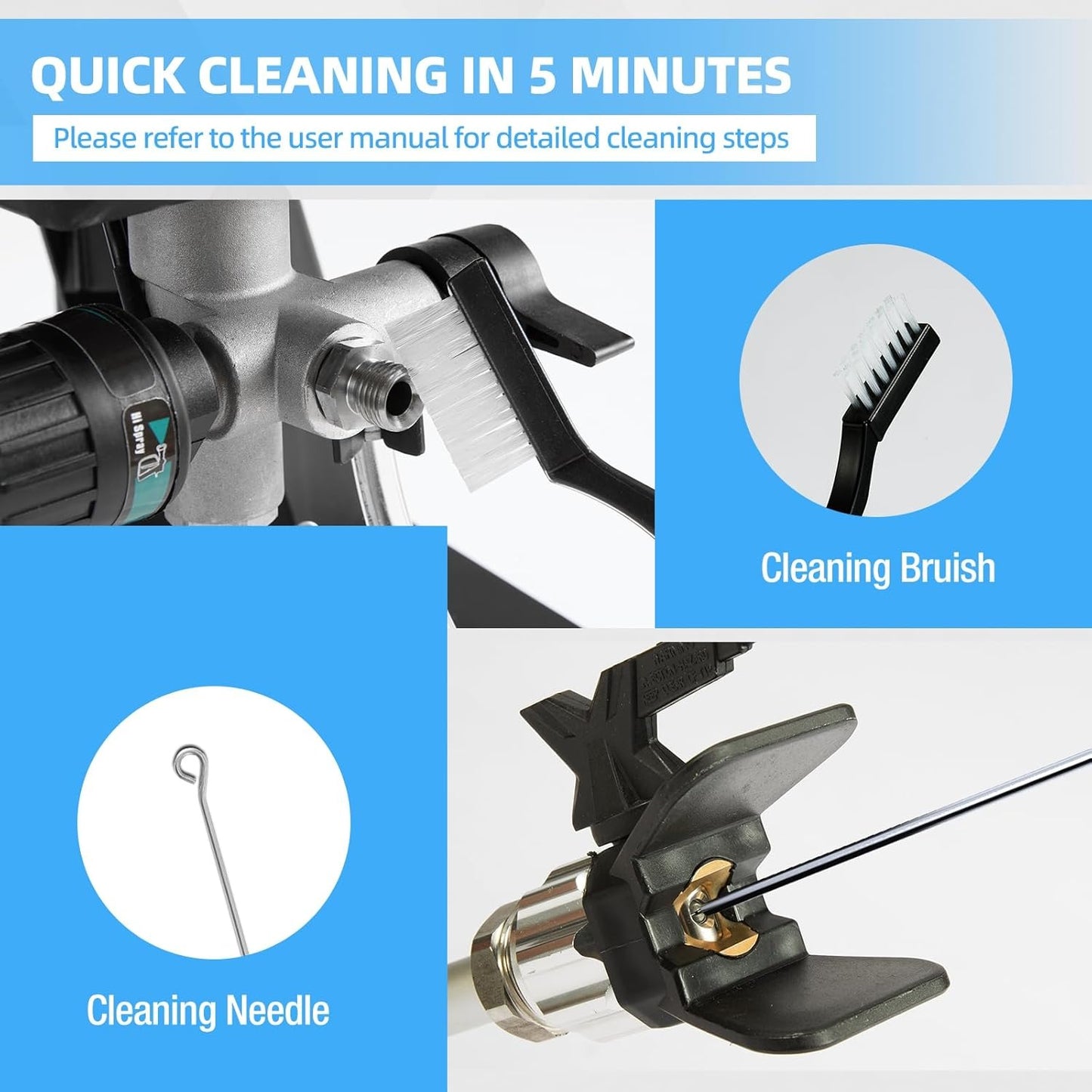 YODOLLA 0.39GPM 700W 2900PS Airless Paint Sprayer, Black