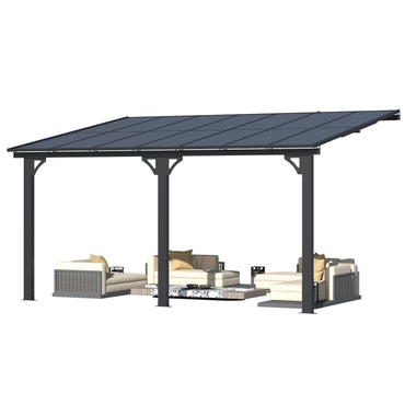 YODOLLA 14' × 10’ Adjustable Height Outdoor Gazebo Pergola for Patio