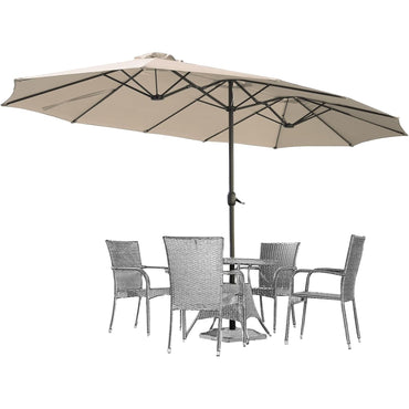YODOLLA double-sided patio umbrella for outdoor tables