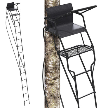 YODOLLA Ladder/Hang-on Tree Stand, Heavy-Duty Portable Steel Hunting Tree Stand