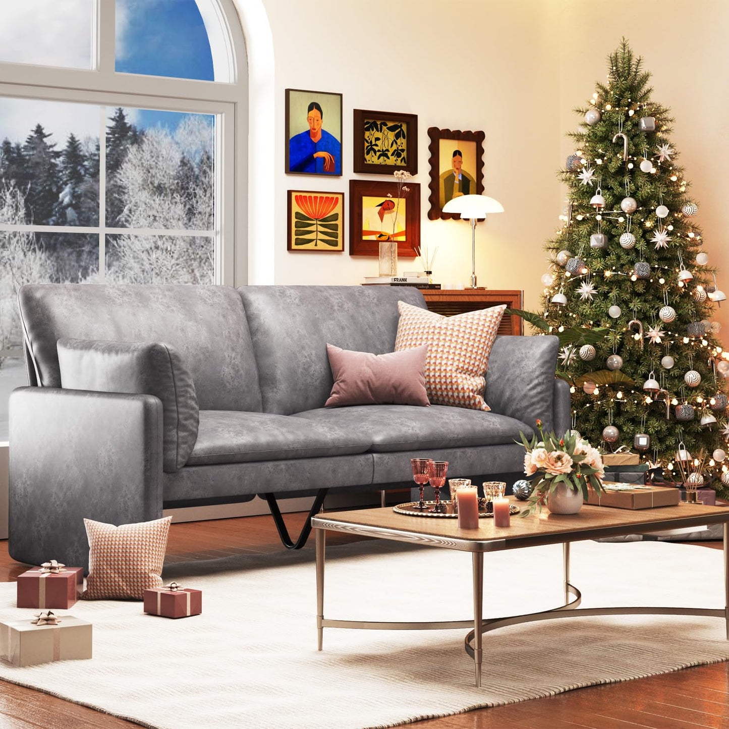 YODOLLA 68'' Modern Love Seat Sofa Couches