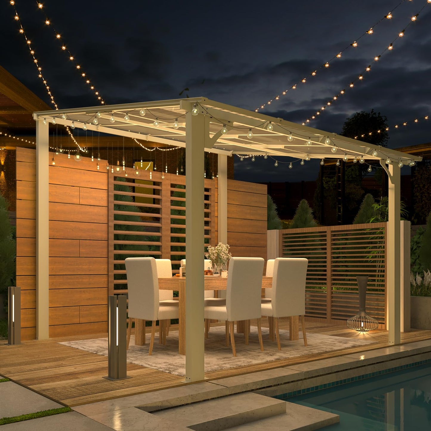 YODOLLA metal patio gazebo.