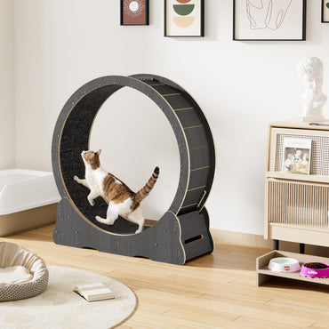 YODOLLA 35.8'' Cat Wheel Large Quiet Cat Treadmill, Black