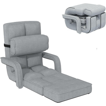 YODOLLA Folding Floor Chair, Small Sofa with Back Support