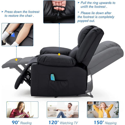 YODOLLA Massage Recliner Chair, Black