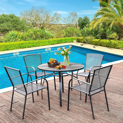 YODOLLA metal patio table for outdoor spaces