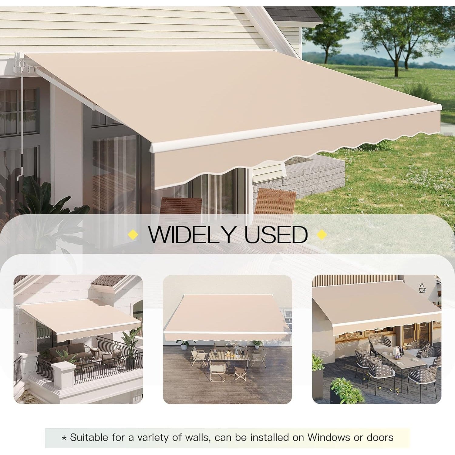 YODOLLA sun shade awning ideal for relaxing outdoors.