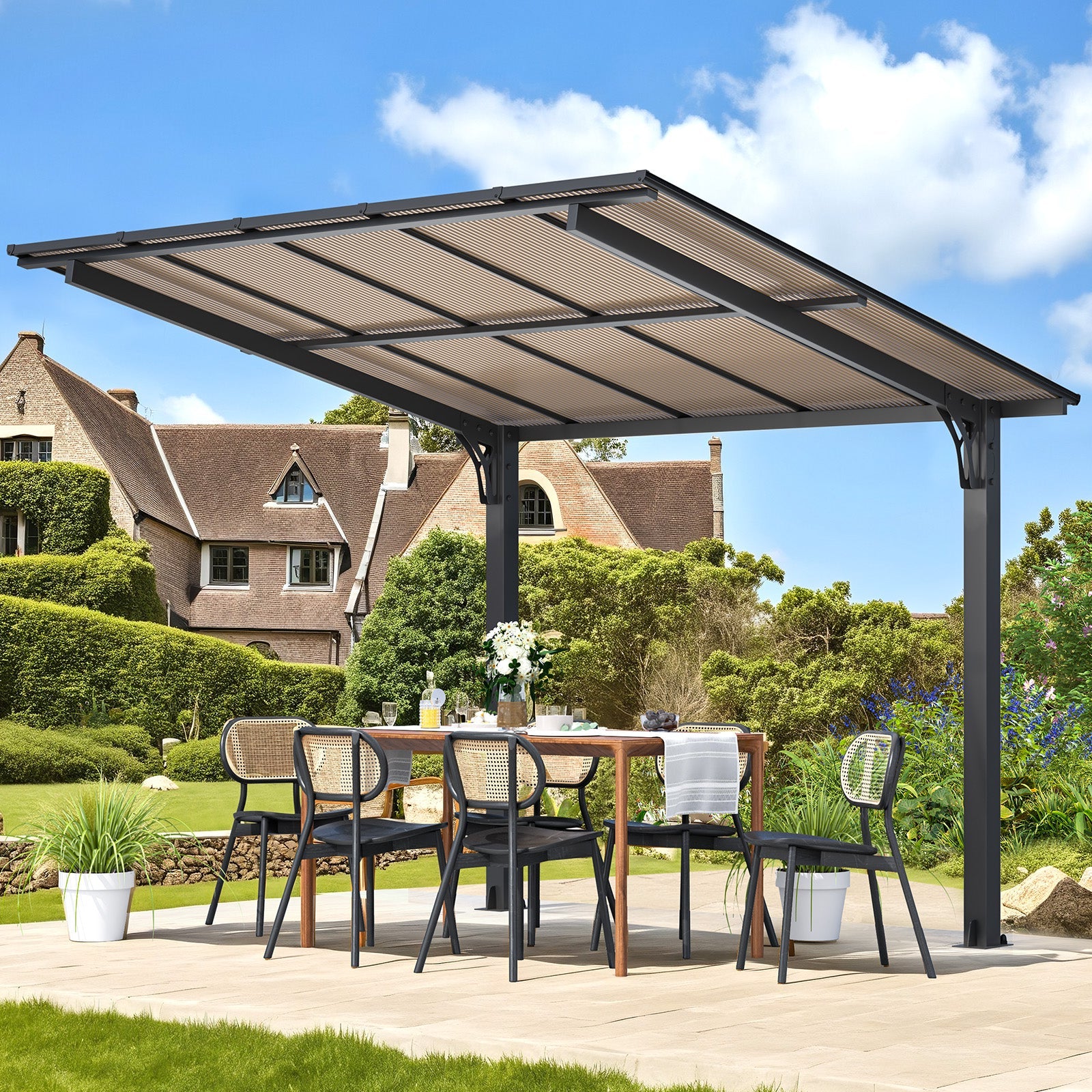 YODOLLA 10' x 8' outdoor pergola.