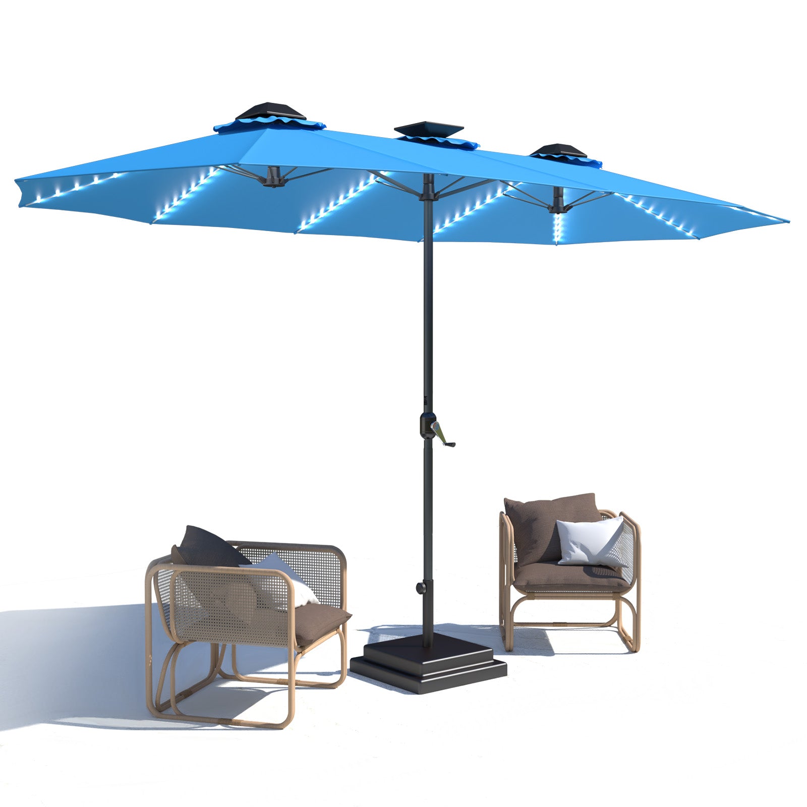 YODOLLA patio umbrella with lights bright
