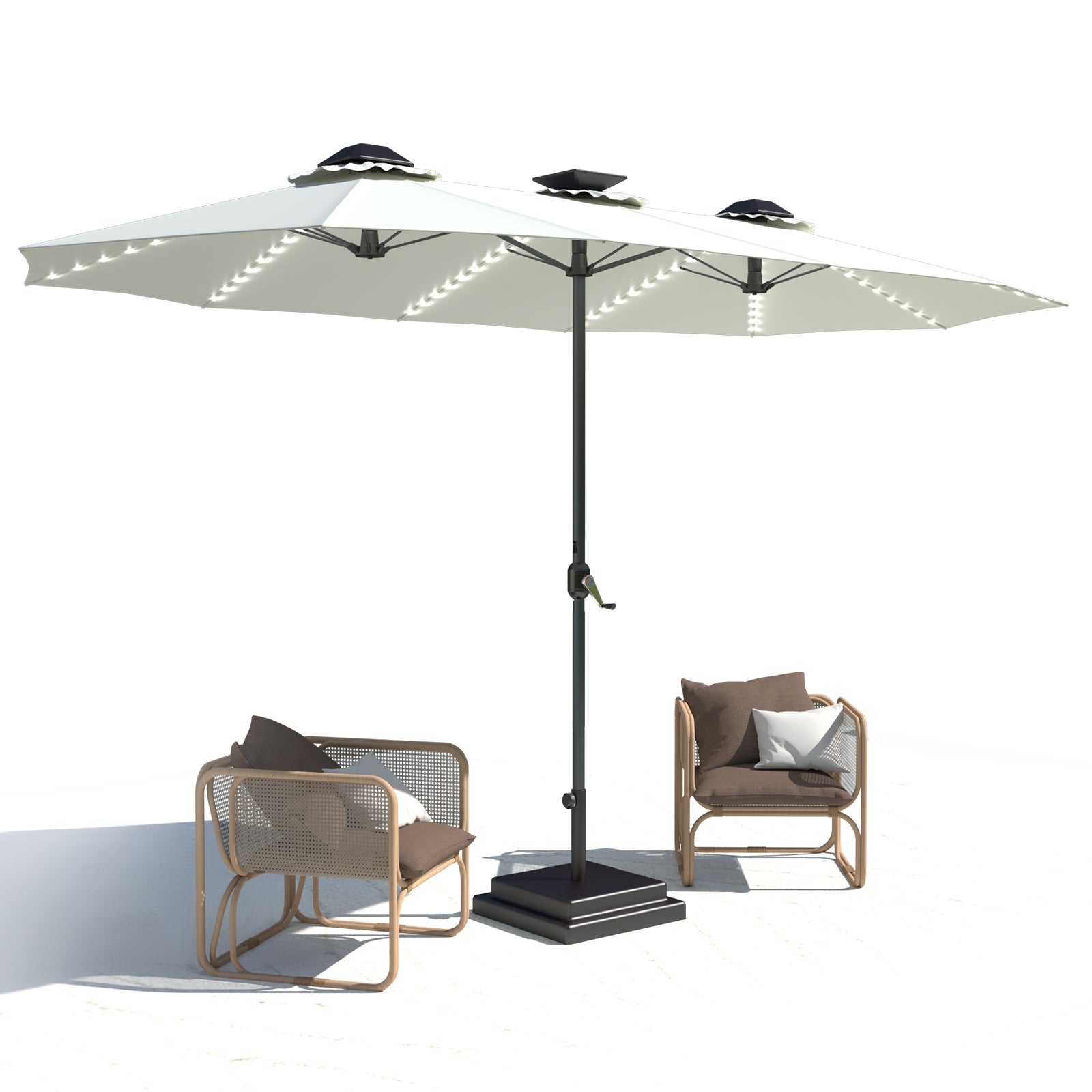YODOLLA rectangular patio umbrella wide shade