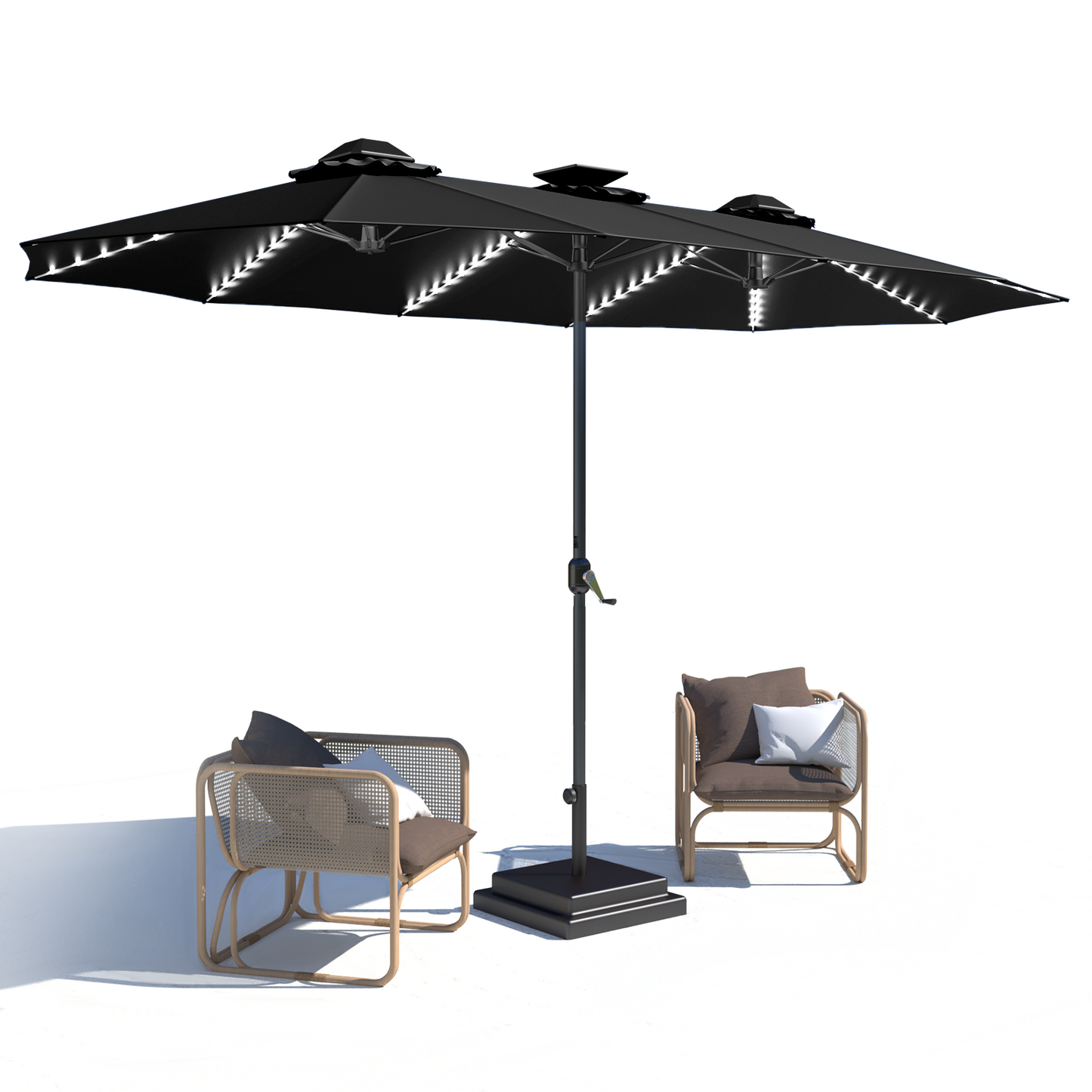 YODOLLA black patio umbrella durable shade