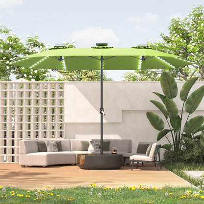 YODOLLA solar powered patio umbrella with LED lights