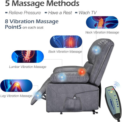 YODOLLA Massage Recliner Chair, Gray