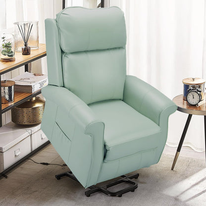 YODOLLA Electric Power Lift Recliner Chair for Elderly, Faux Leather, Mint Green