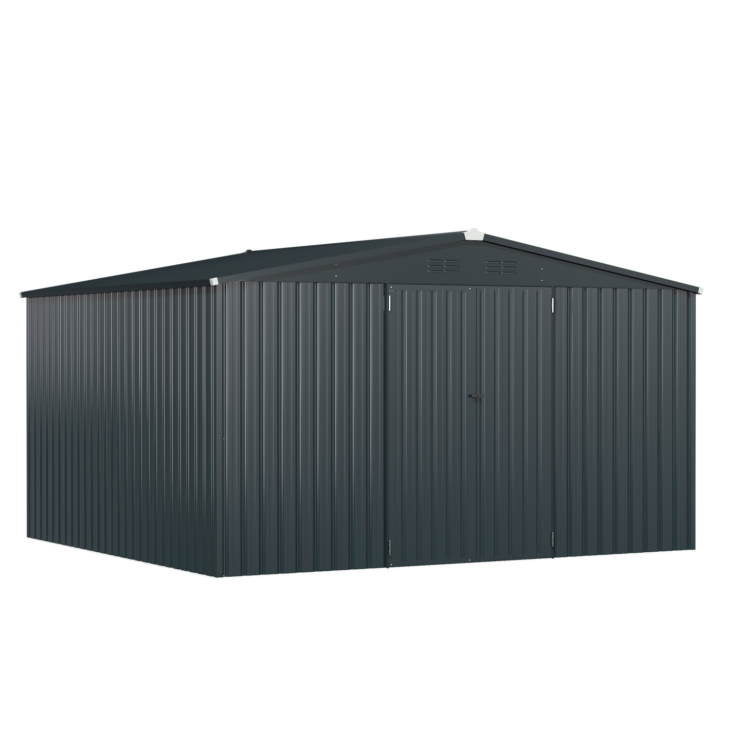 YODOLLA Shed 12' x 10' Outdoor Storage Shed, Dark Grey