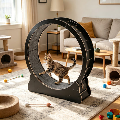 YODOLLA 43.3” Cat Exercise Running Wheel, Black