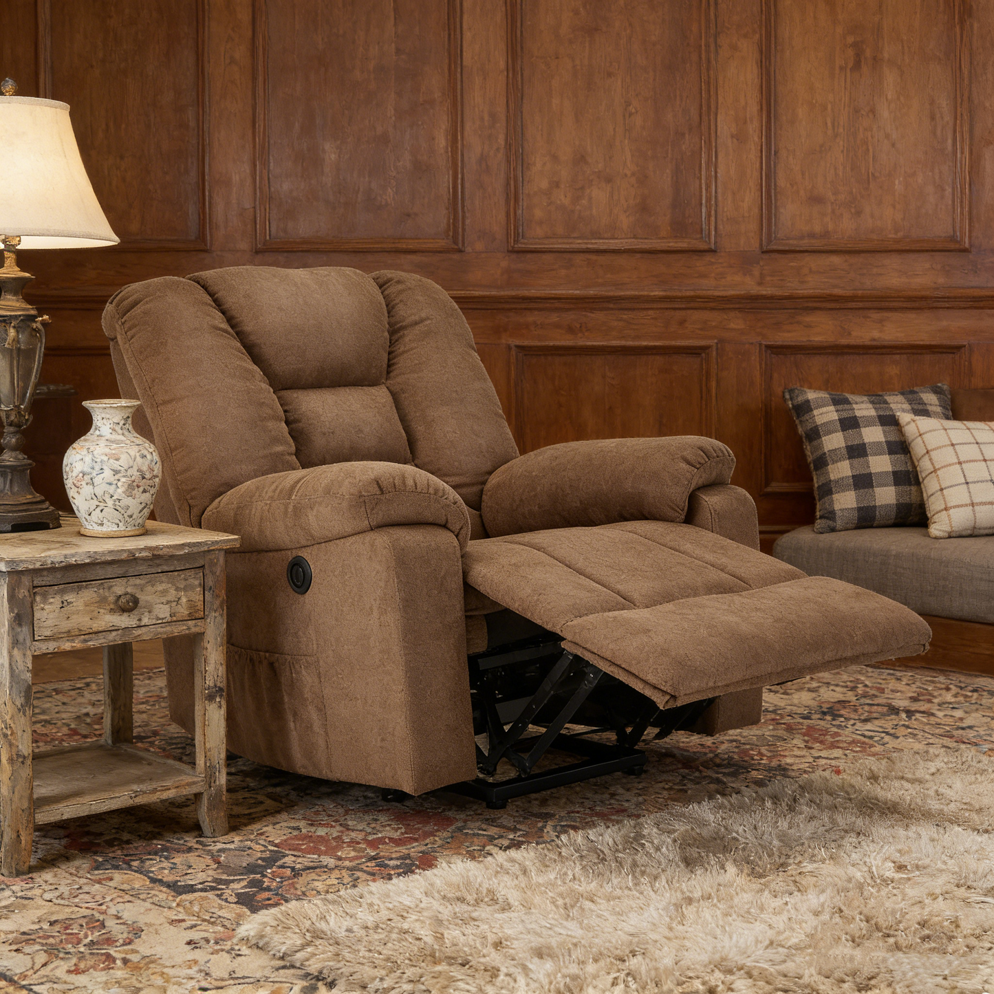 YODOLLA Massage Power Lift Recliner for Elderly, Electric Lift Chair, Clay