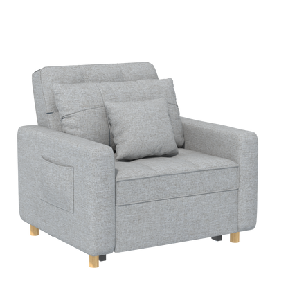 YODOLLA 36" Convertible Chair Bed, Gray